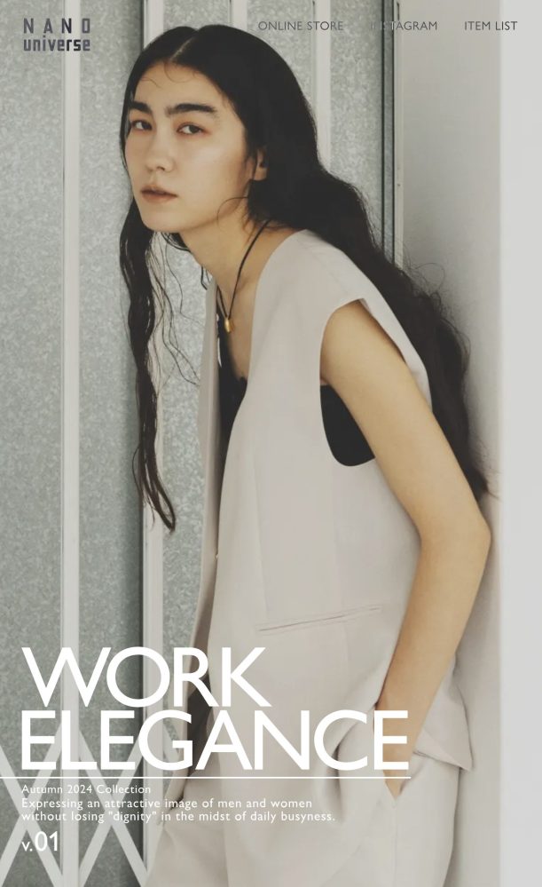 SONYA for NANO UNIVERSE 2024 autumn collection “work elegance”