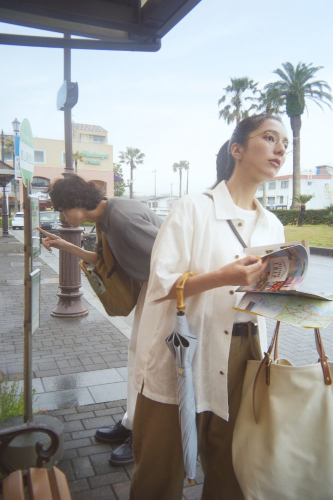 横田 美憧 for MITO YOKOTA for mina magazine August and September 2025「Trad style × Classic parasol」